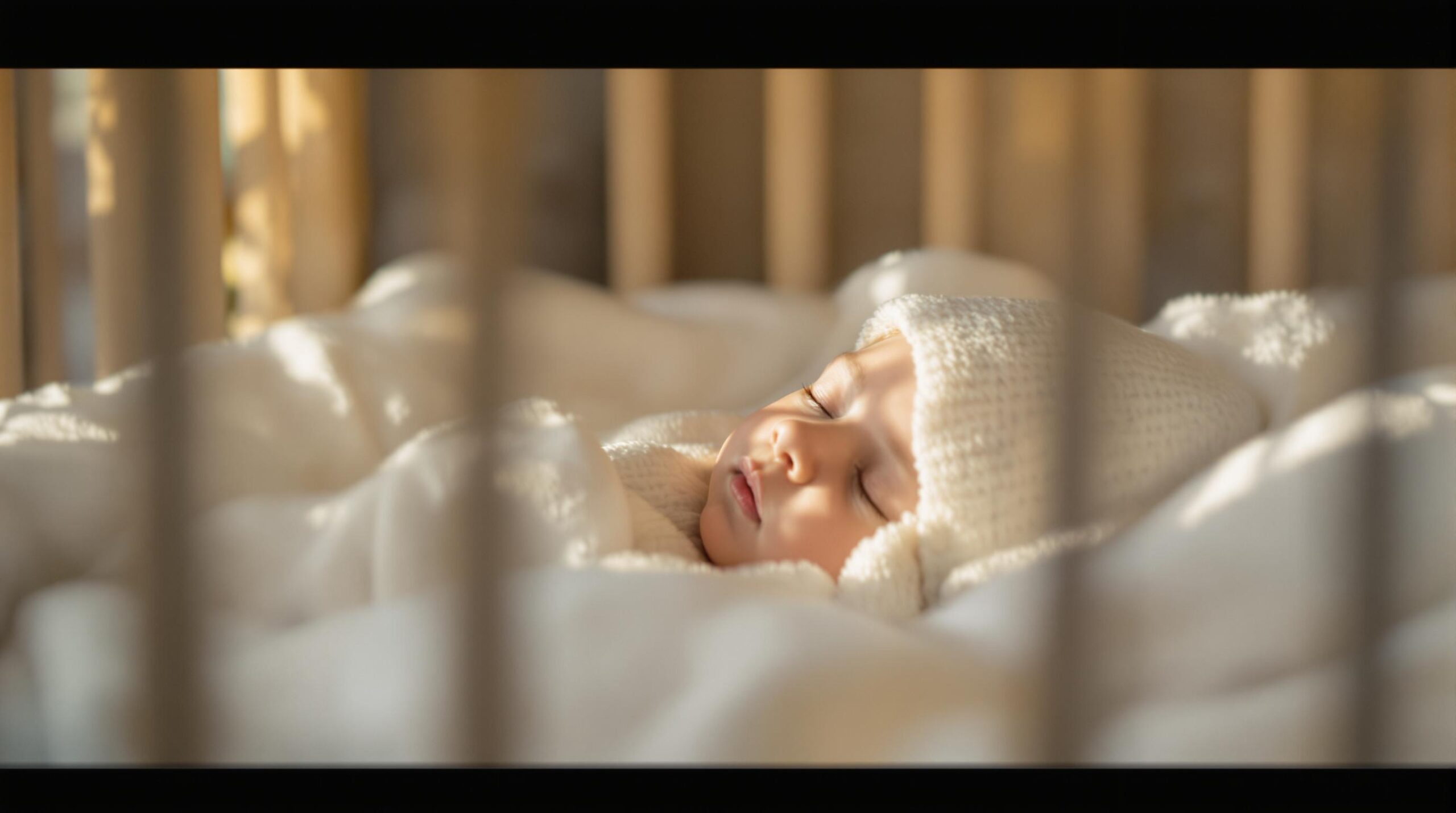 Baby sleeping peacefully in crib